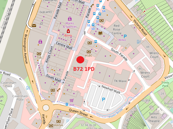 Sutton Coldfield map