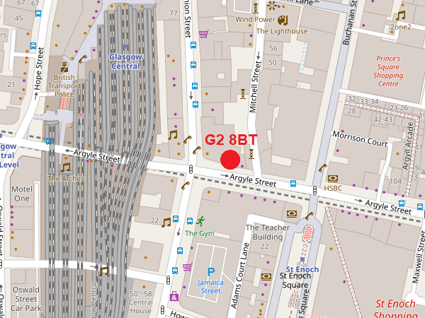 Glasgow Argyle Street map