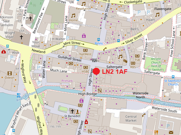 Lincoln High Street Map