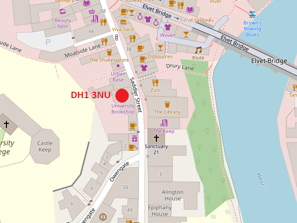 Durham University map