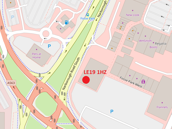 Leicester Fosse Park map