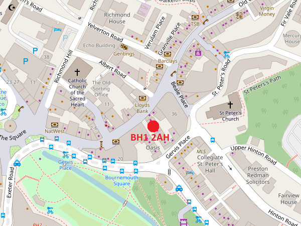 Bournemouth Arcade map